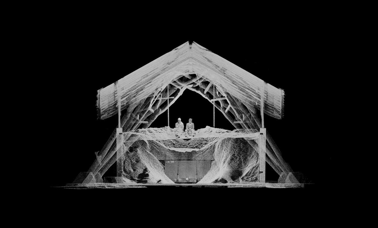 Hooke Park Campus Scan wood chip barn