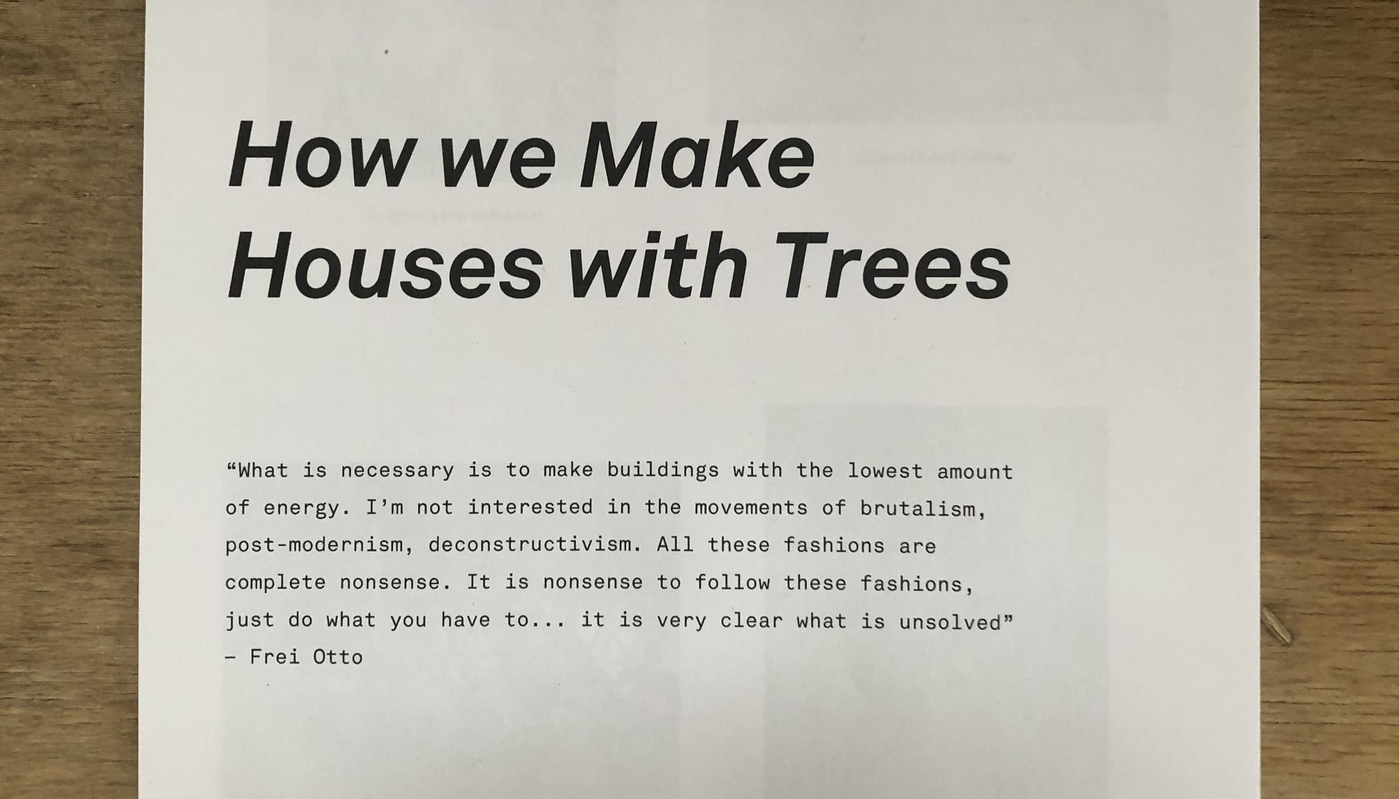 How we Make Houses with Trees cover image