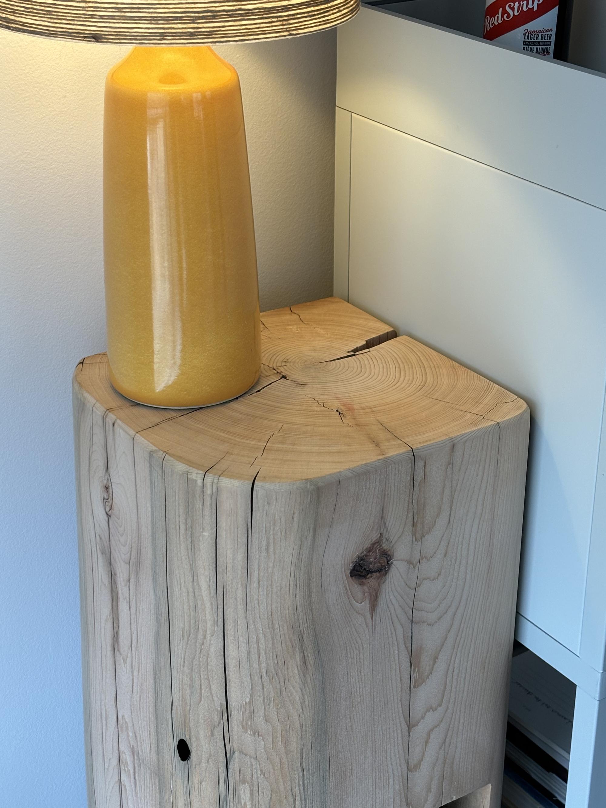 Reclaimed Side Table in use