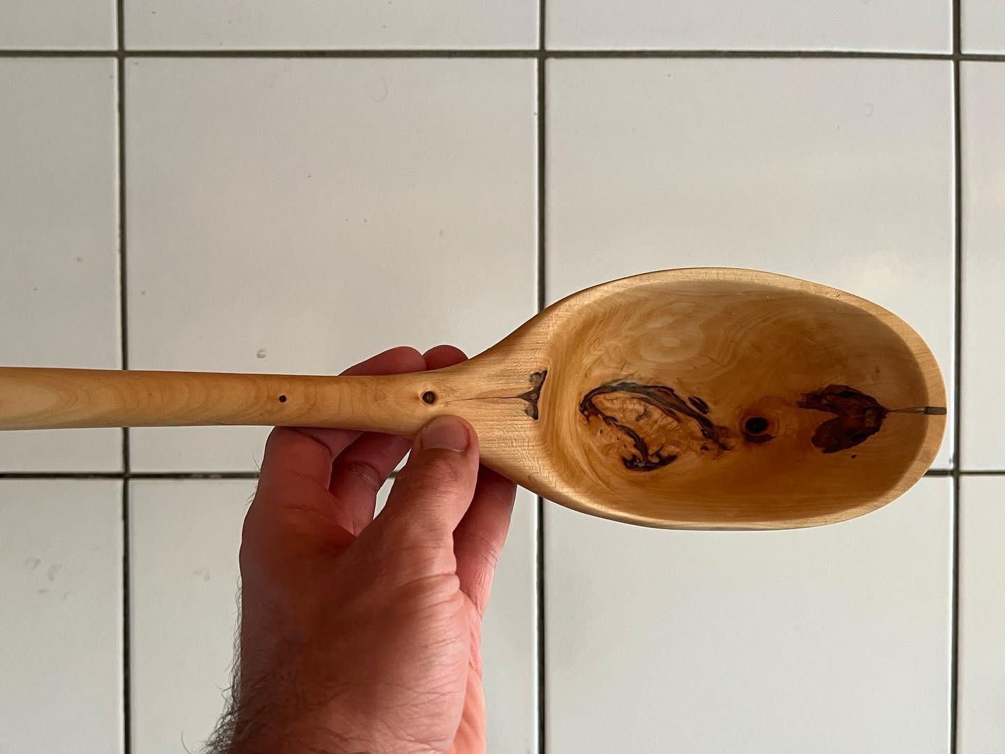 Small Wood Good maple ladle