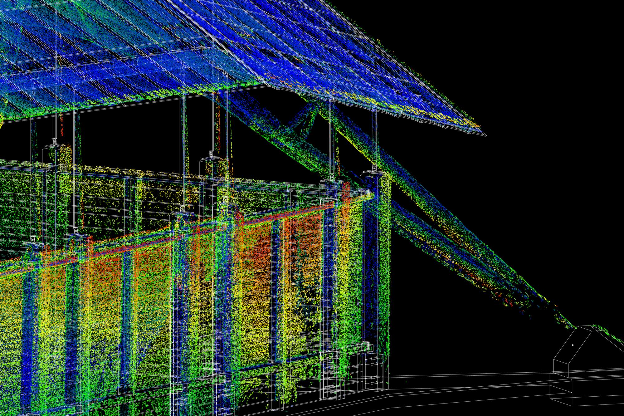 Tree Fork Truss Scan Analysis closeup view