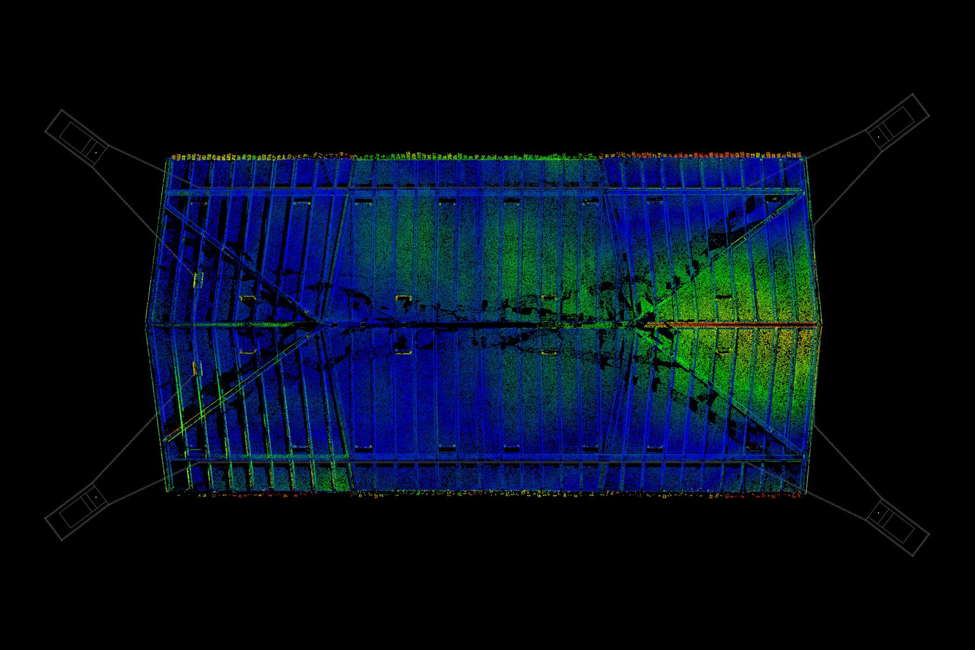 Tree Fork Truss Scan Analysis RoofTopView 2021
