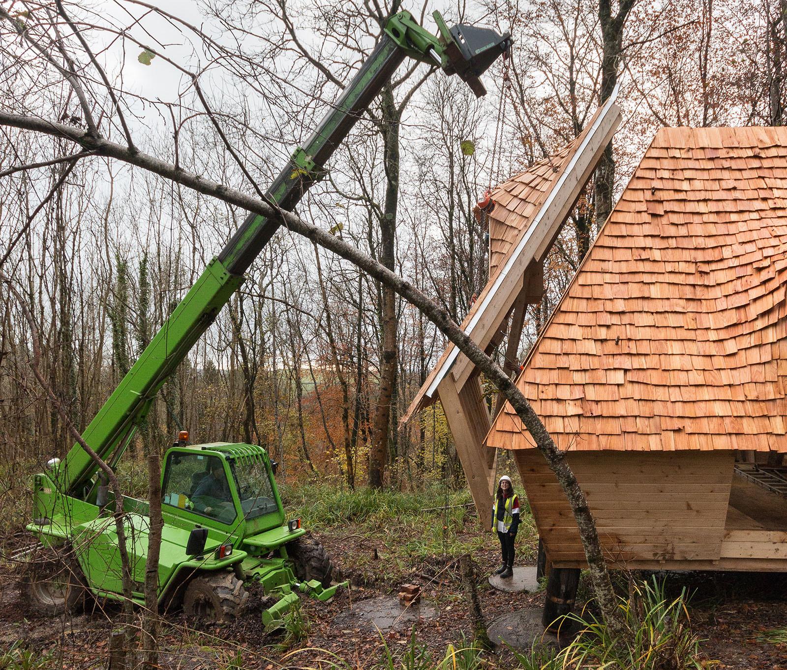 Woodland Cabin ErectionOnSite2